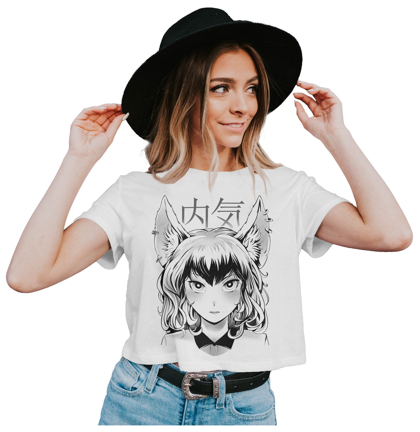 Anime Fox Girl Crop Top