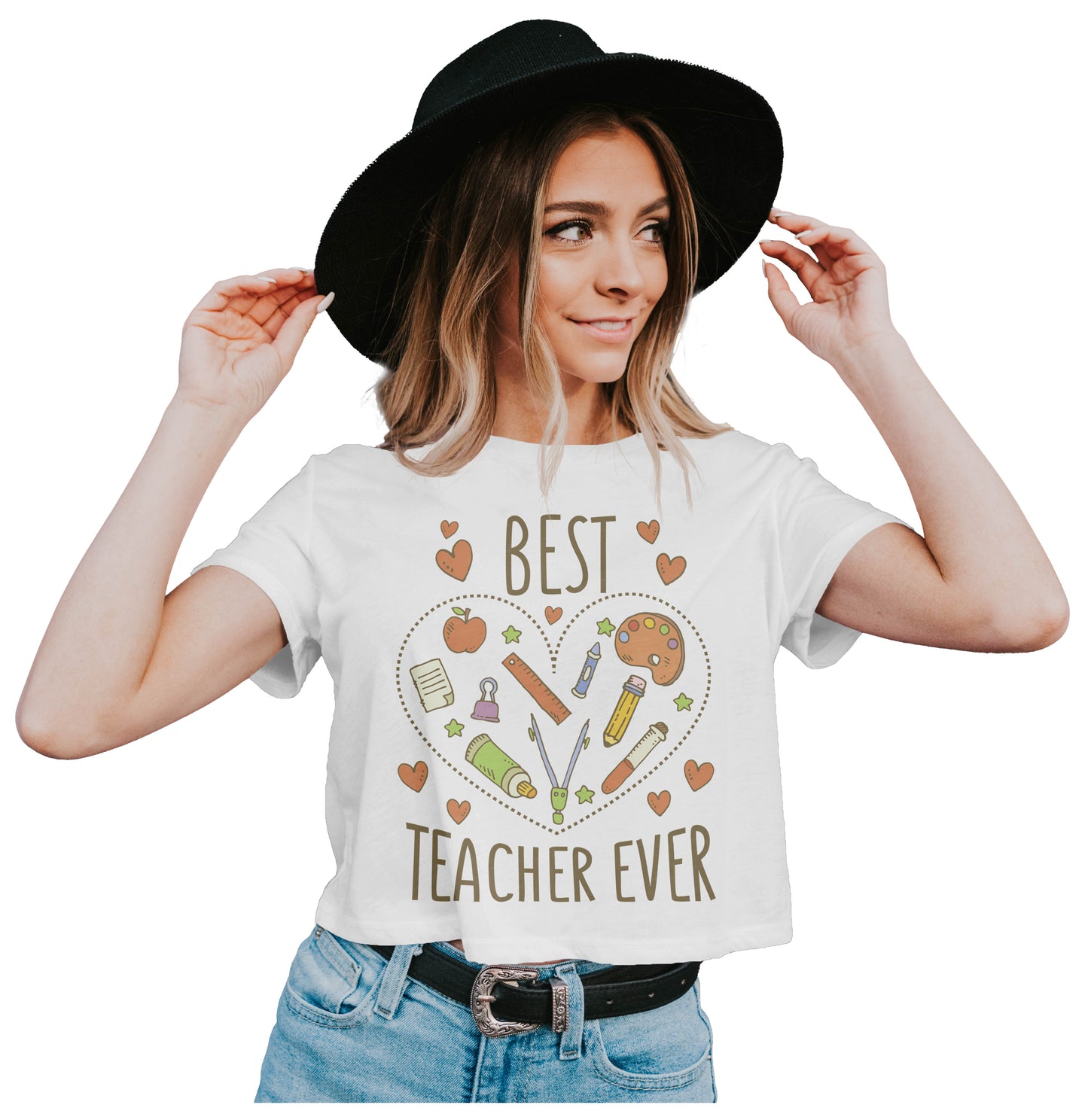 Best Teacher Ever Crop Top