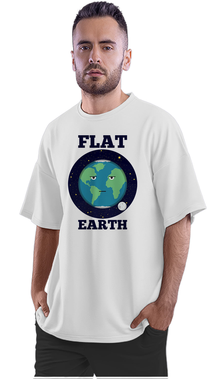 Flat Earth - Funny Oversized Unisex T-shirt