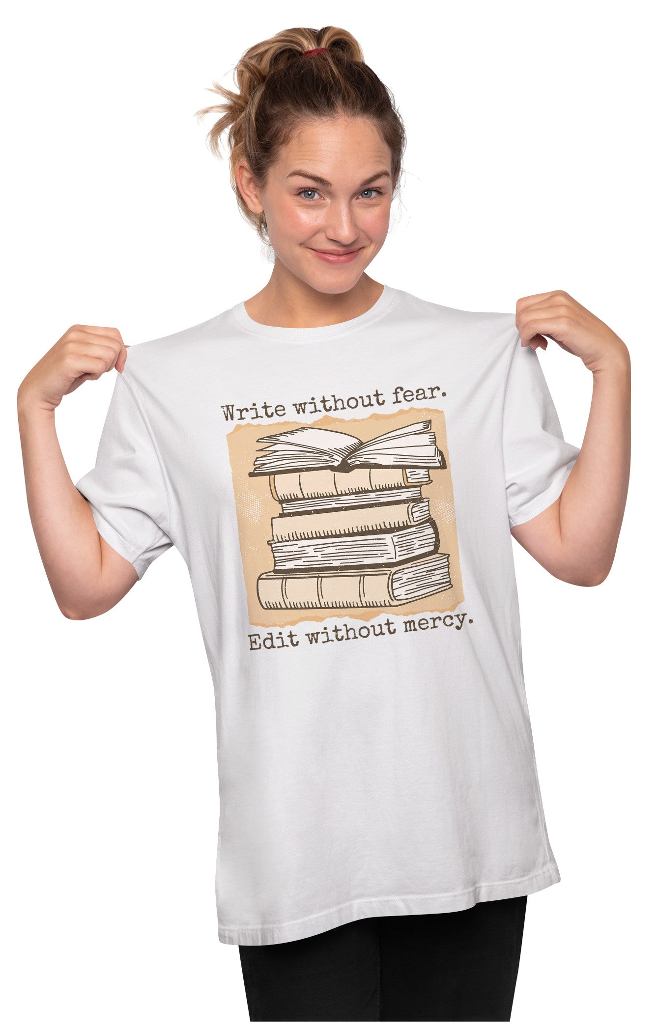 Write Without Fear - Writer - Book Oversized Unisex T-shirt