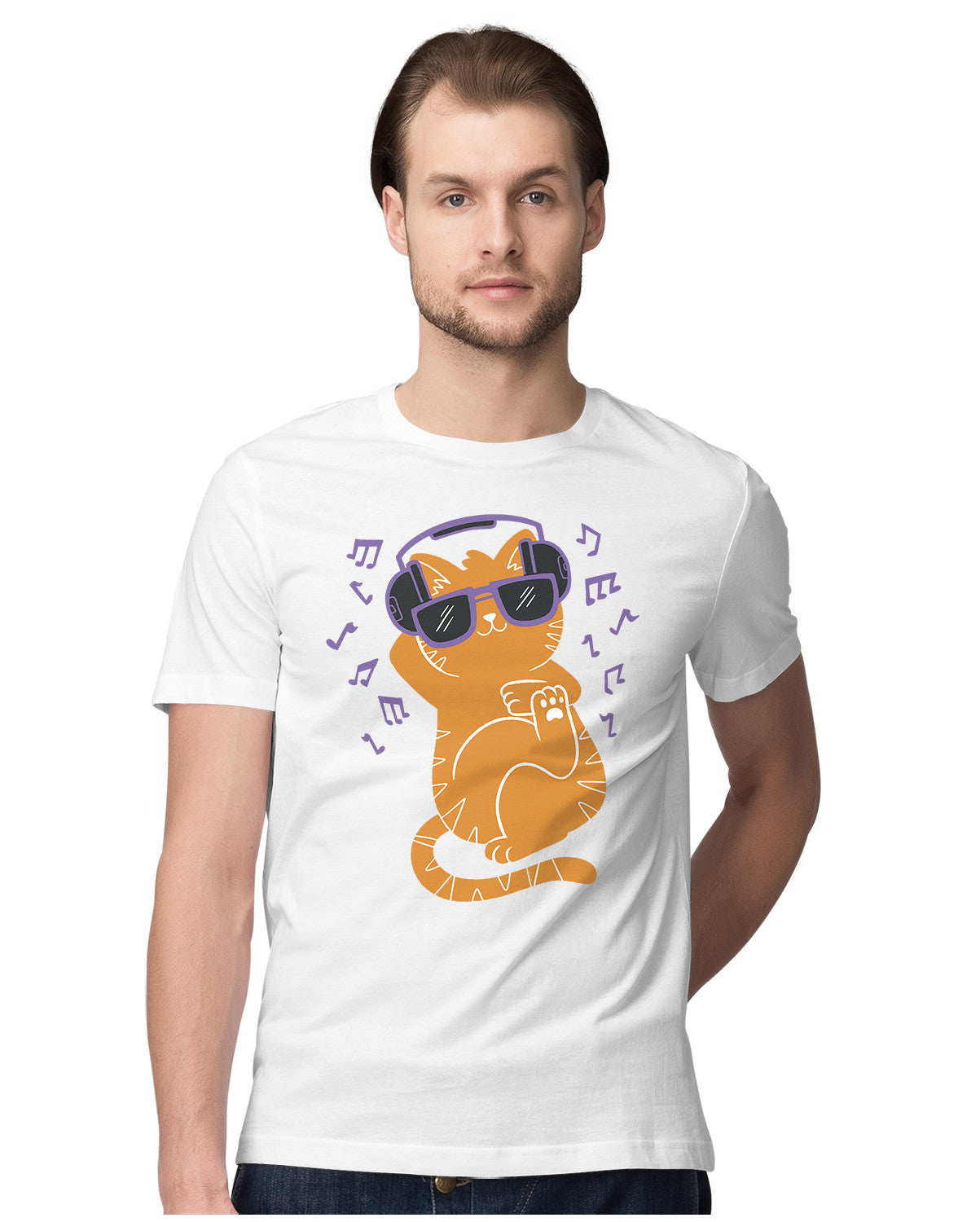 Cat Chilling With Music