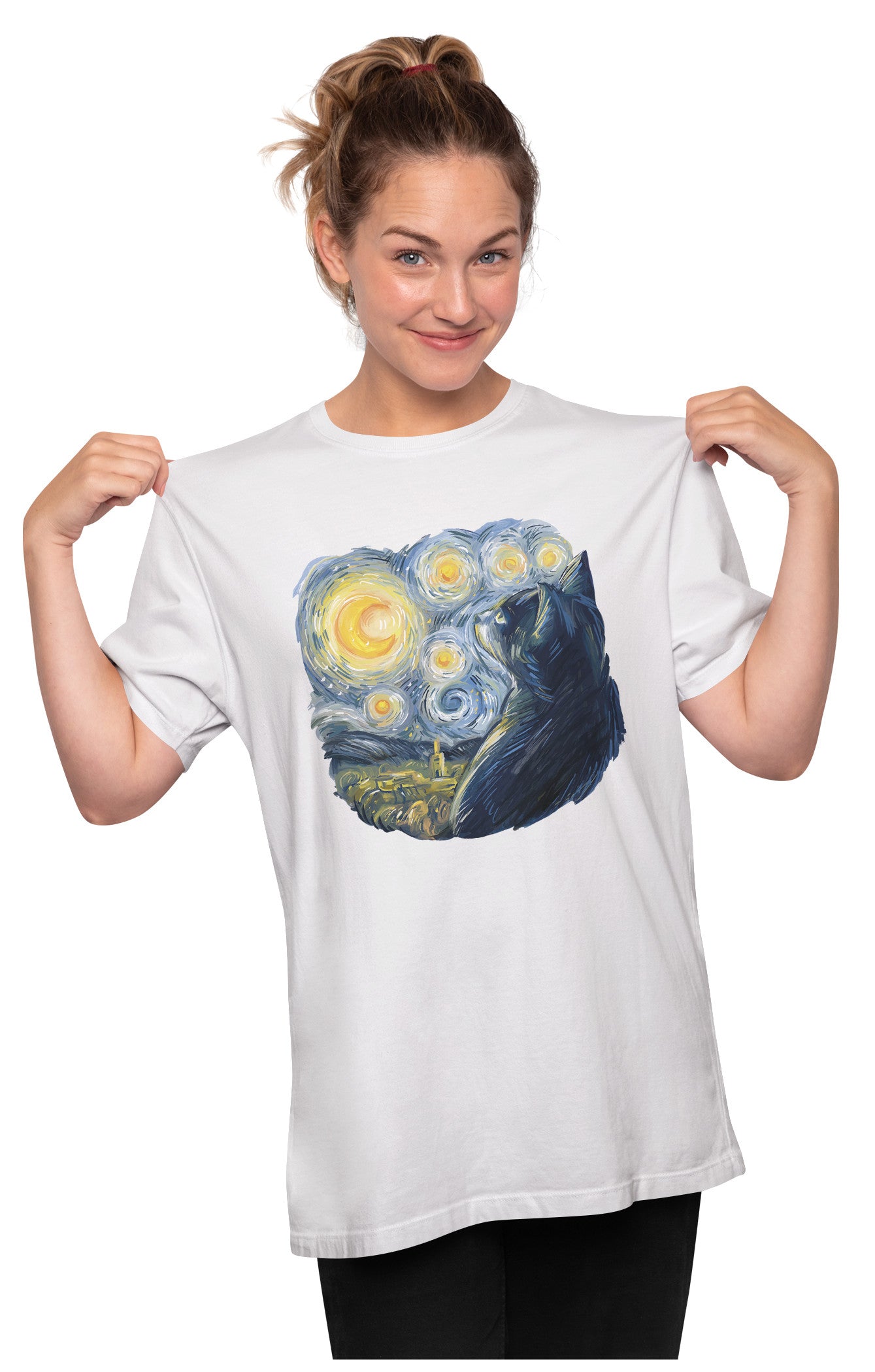 Van Gogh Cat Oversized Unisex T-shirt