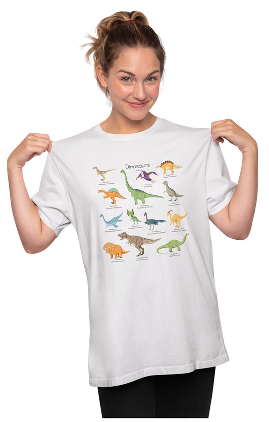 Different Types Of Dinosaurs With Names Oversized Unisex T-shirt