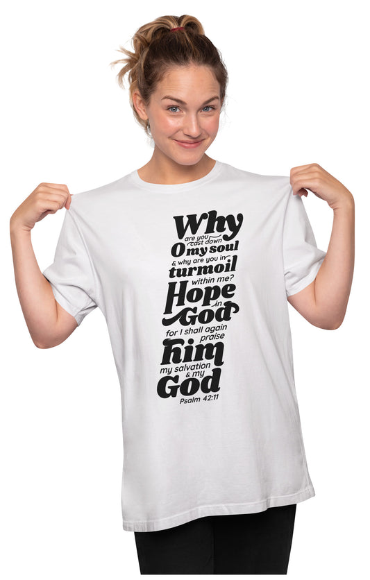 Bible - Psalm Quote Oversized Unisex T-shirt