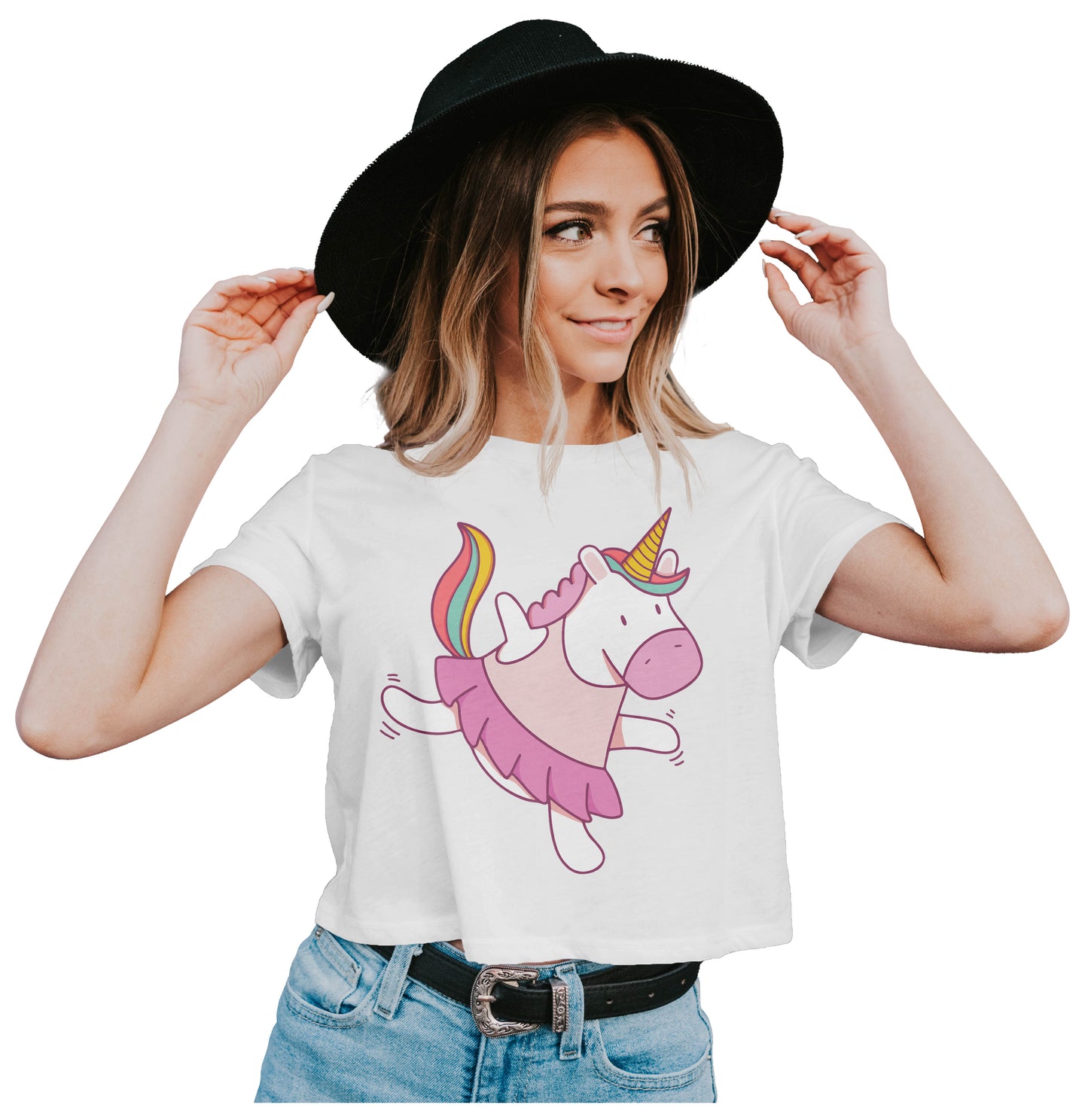 Ballet Dancer Unicorn Crop Top