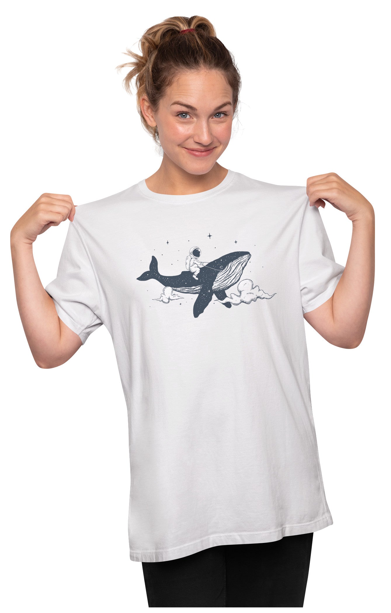 Astronaut & Whale Oversized Unisex T-shirt