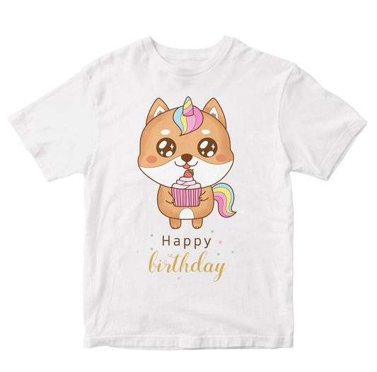 Happy Birthday Shiba Unicorn Toddler