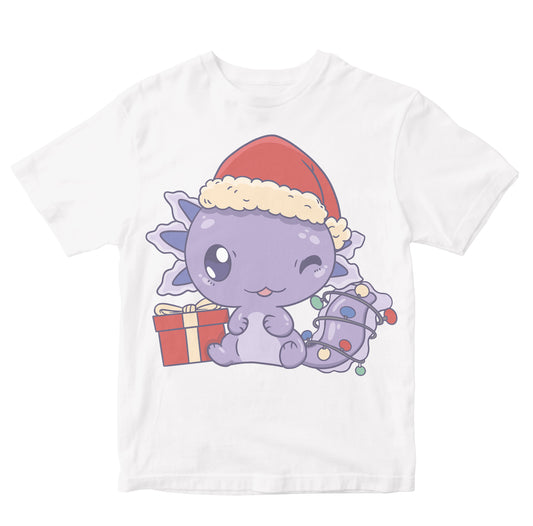 Cute Christmas Axolotl With Gifts Toddler