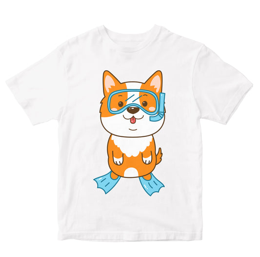 Cute Summer Corgi In Swim Gear Toddler
