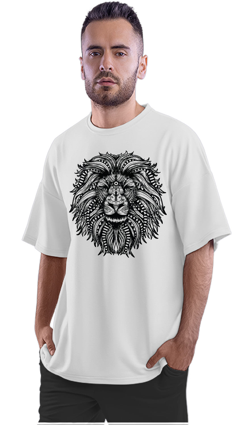 Lion Mandala Oversized Unisex T-shirt