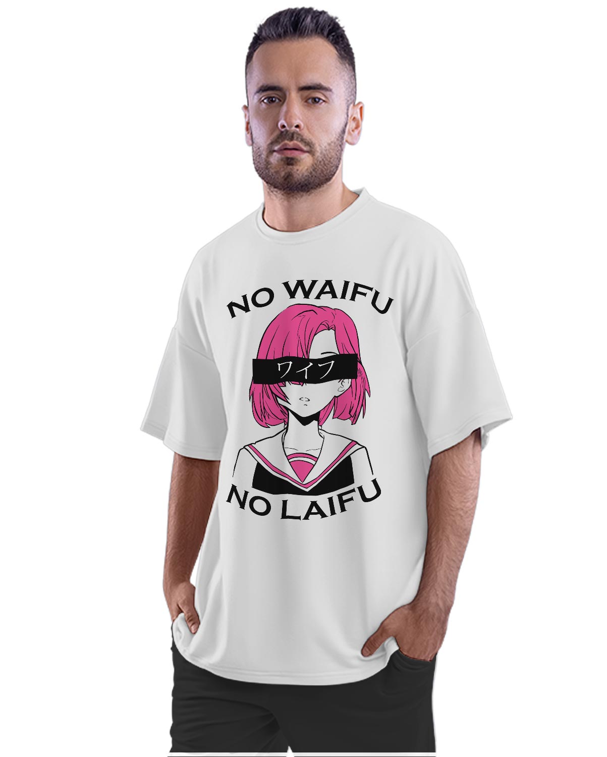 No Waifu, No Laifu - Funny Anime Oversized Unisex T-shirt