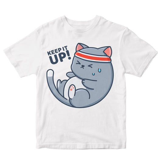 Cute Cat Exercising Toddler
