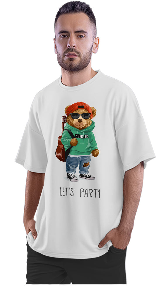 Let's Party - Teddy Bear Oversized Unisex T-shirt
