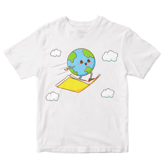 Earth Flying With Book Toddler
