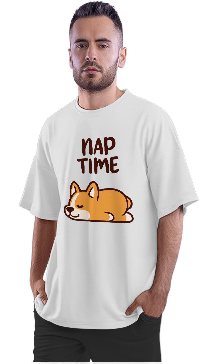 Nap Time Corgi Oversized Unisex T-shirt