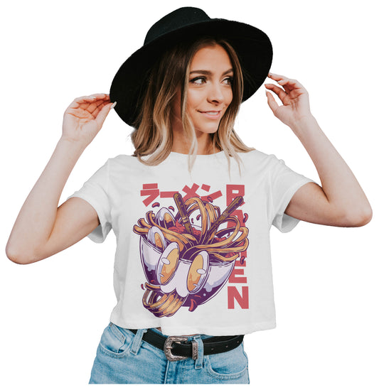 Anime Ramen Bown Crop Top