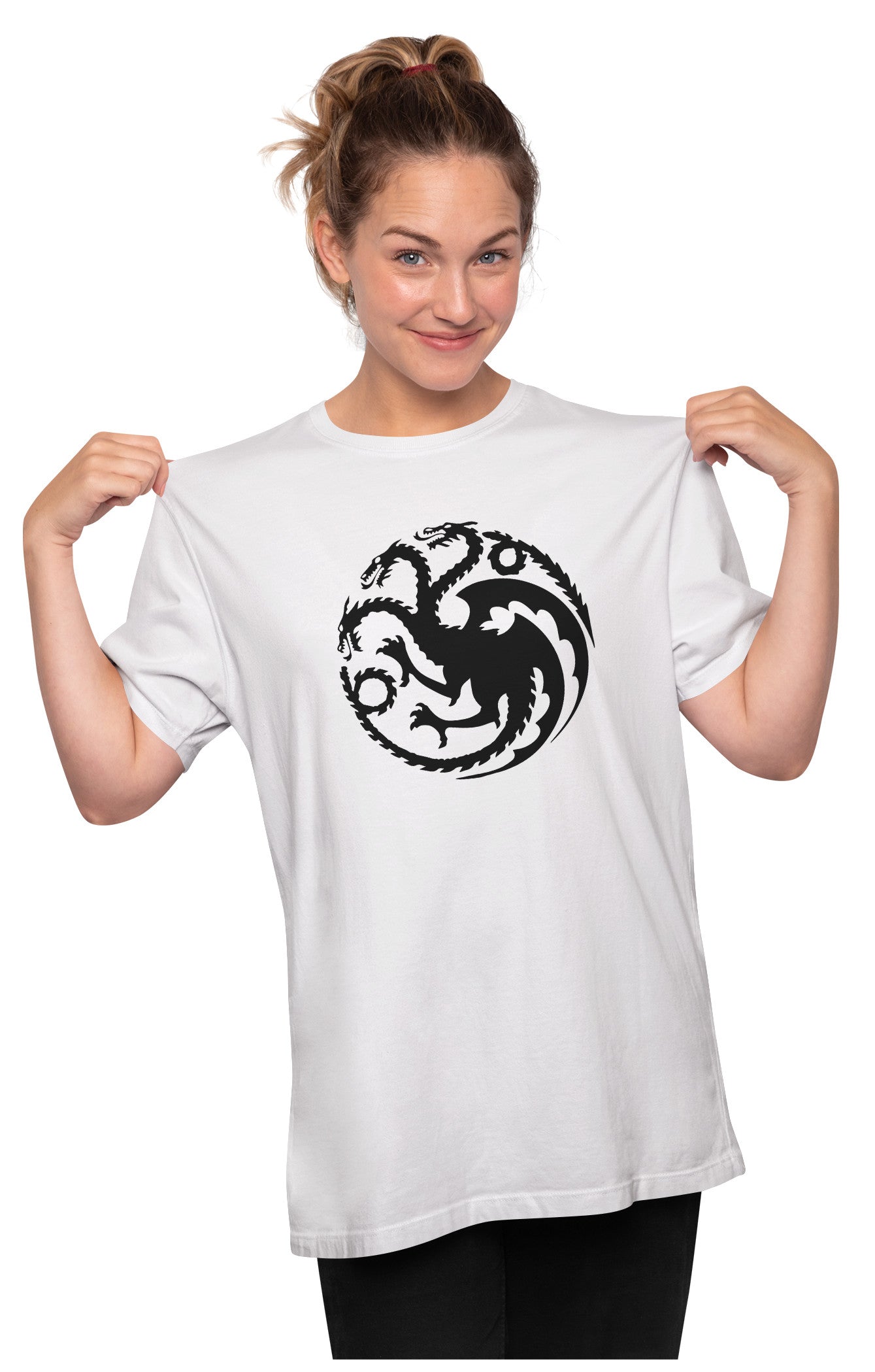 Three Headed Mythical Dragon Oversized Unisex T-shirt