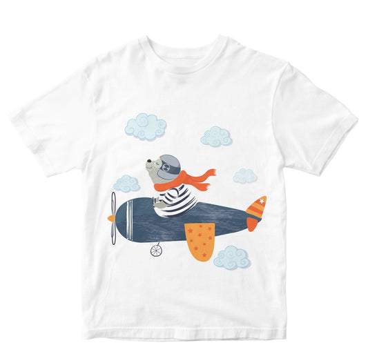 Bear Pilot Aeroplane Boys Kids
