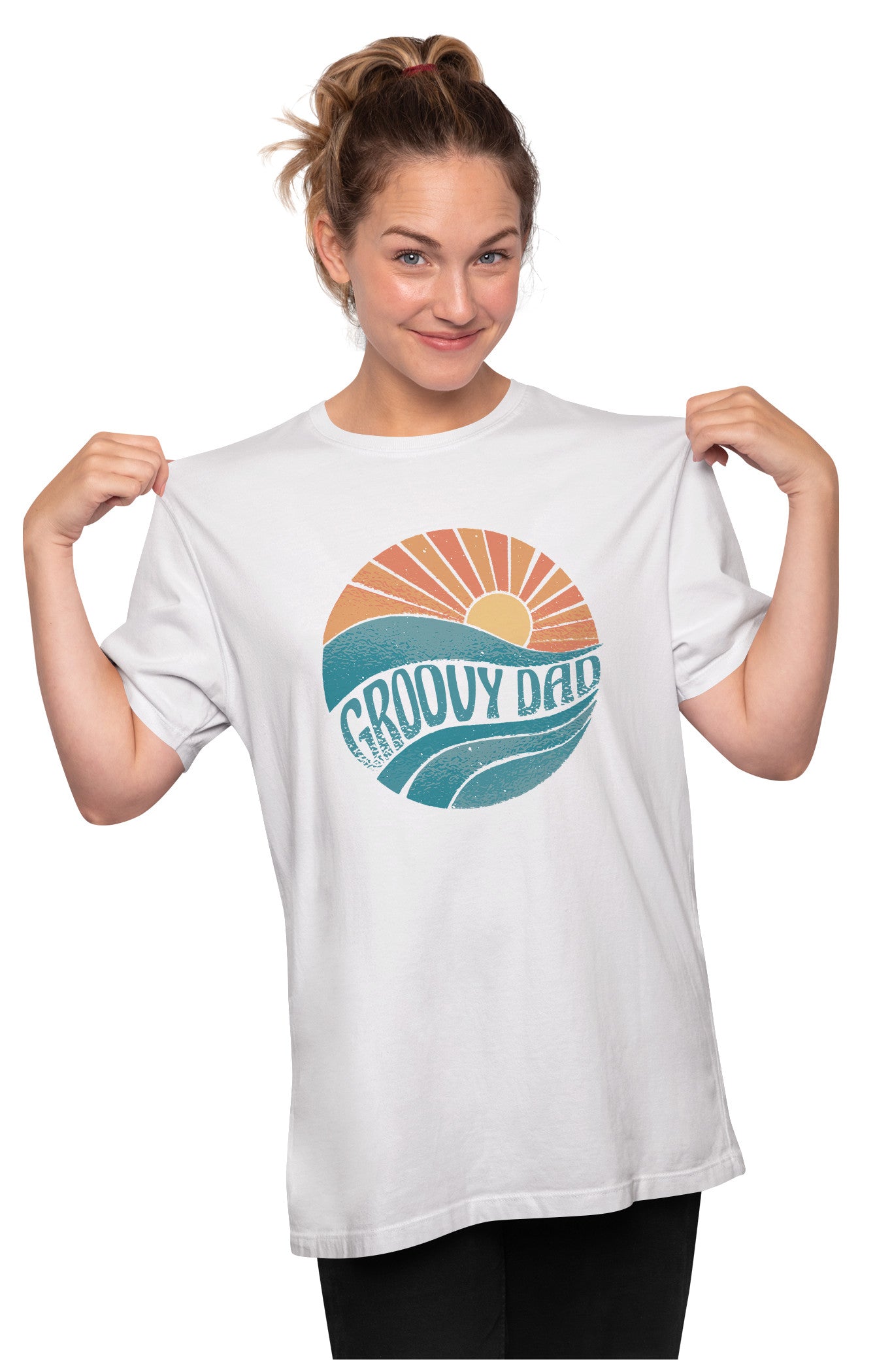 Groovy Dad - Sunset Oversized Unisex T-shirt