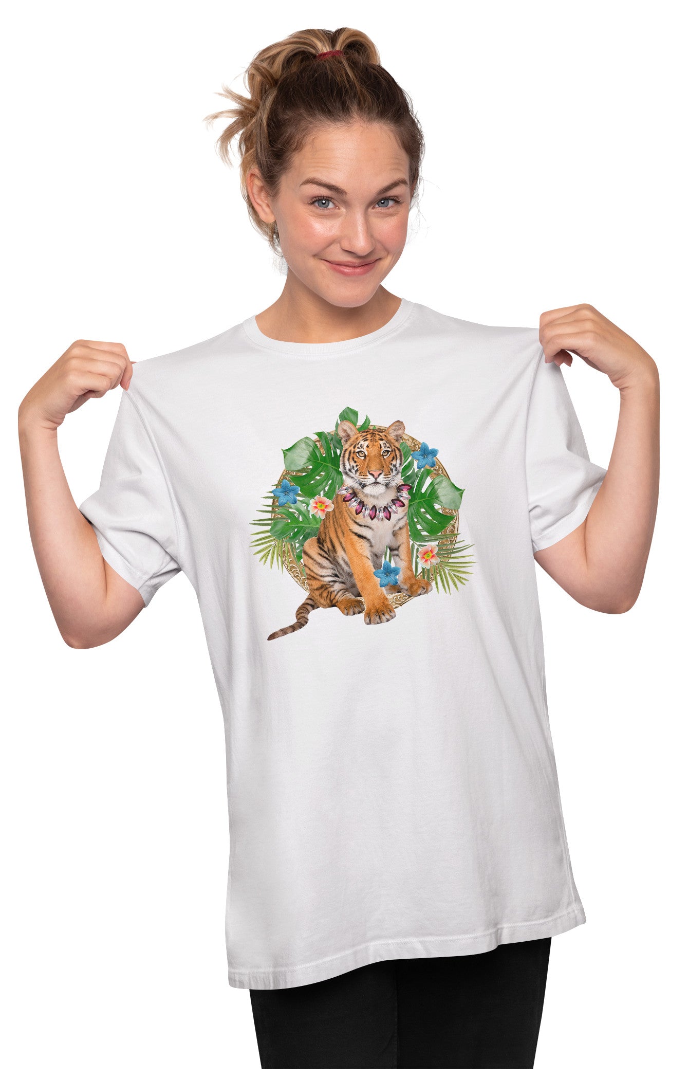 Tropical Tiger Oversized Unisex T-shirt
