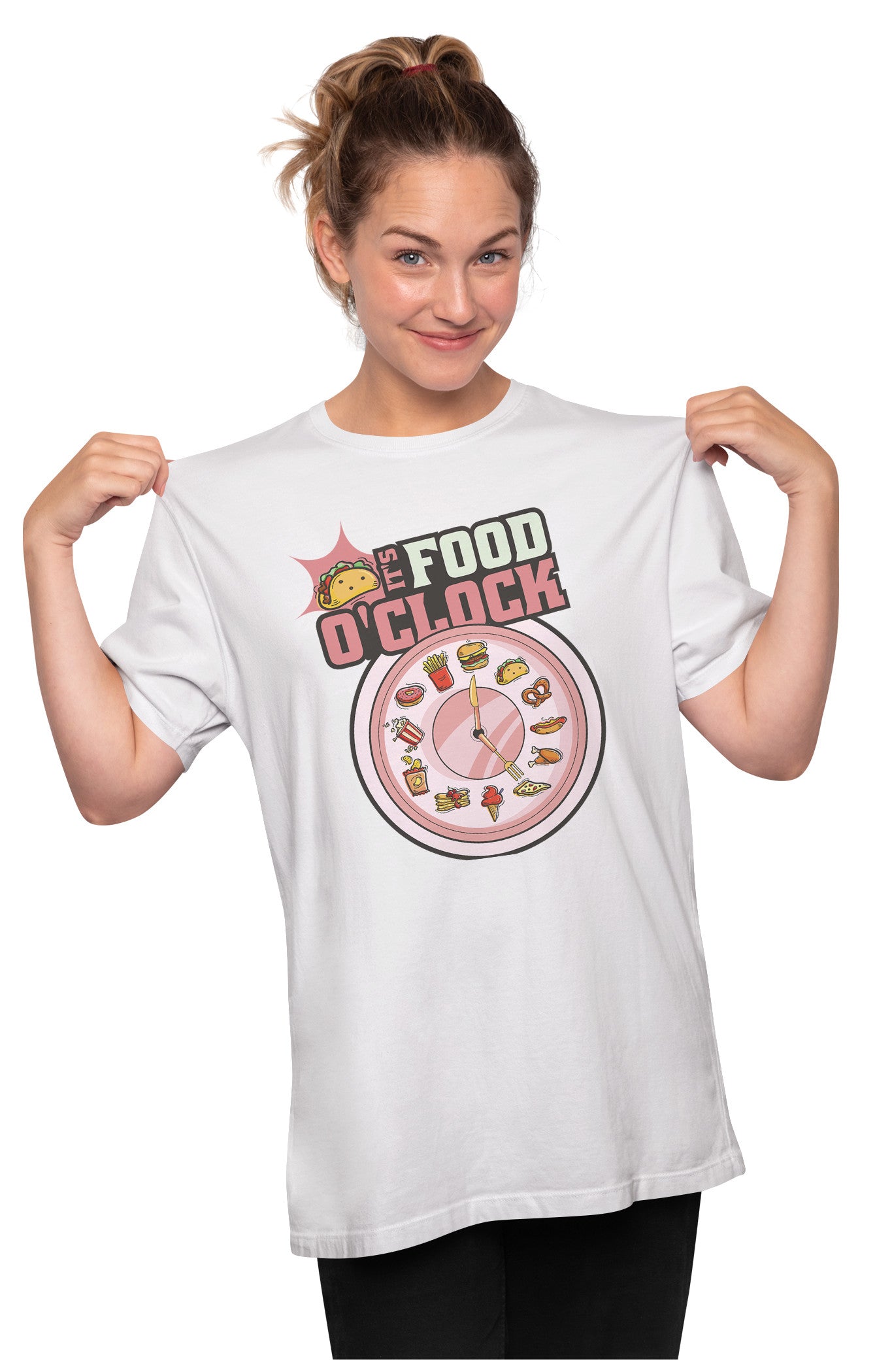 It's Food O'Clock - Food Lover - Foodie Oversized Unisex T-shirt