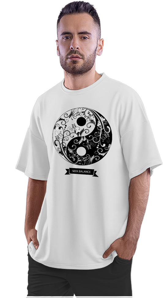 Yin Yang Mandala Oversized Unisex T-shirt