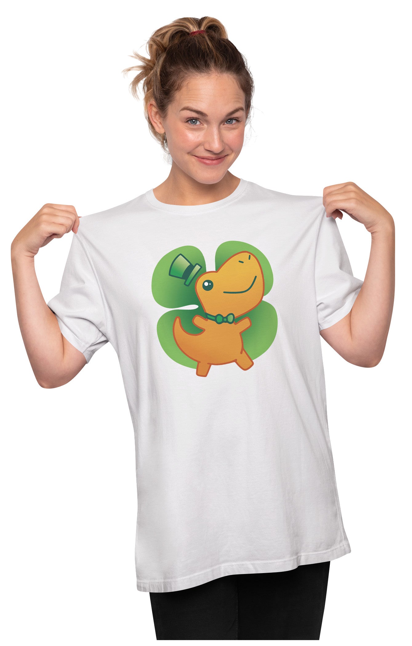 St. Patrick's Day - Cute Little Dinosaur Oversized Unisex T-shirt
