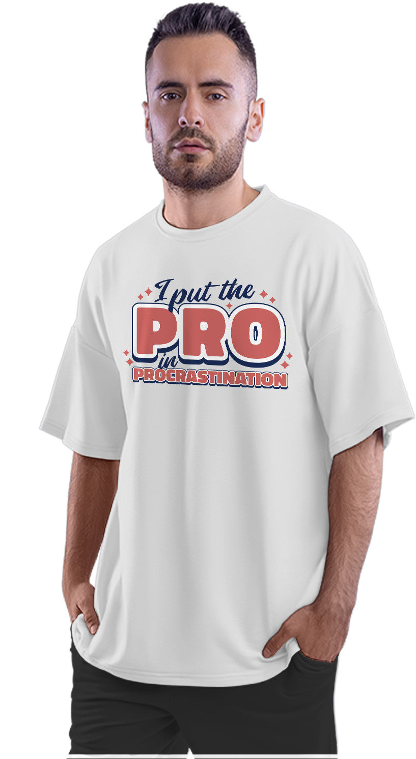 Pro In Procastination Oversized Unisex T-shirt