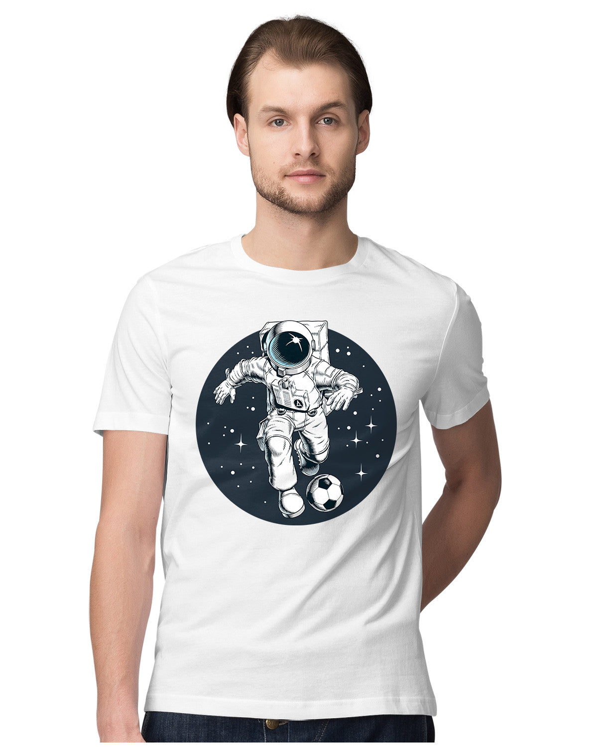 Astronaut Playing Football In Space
