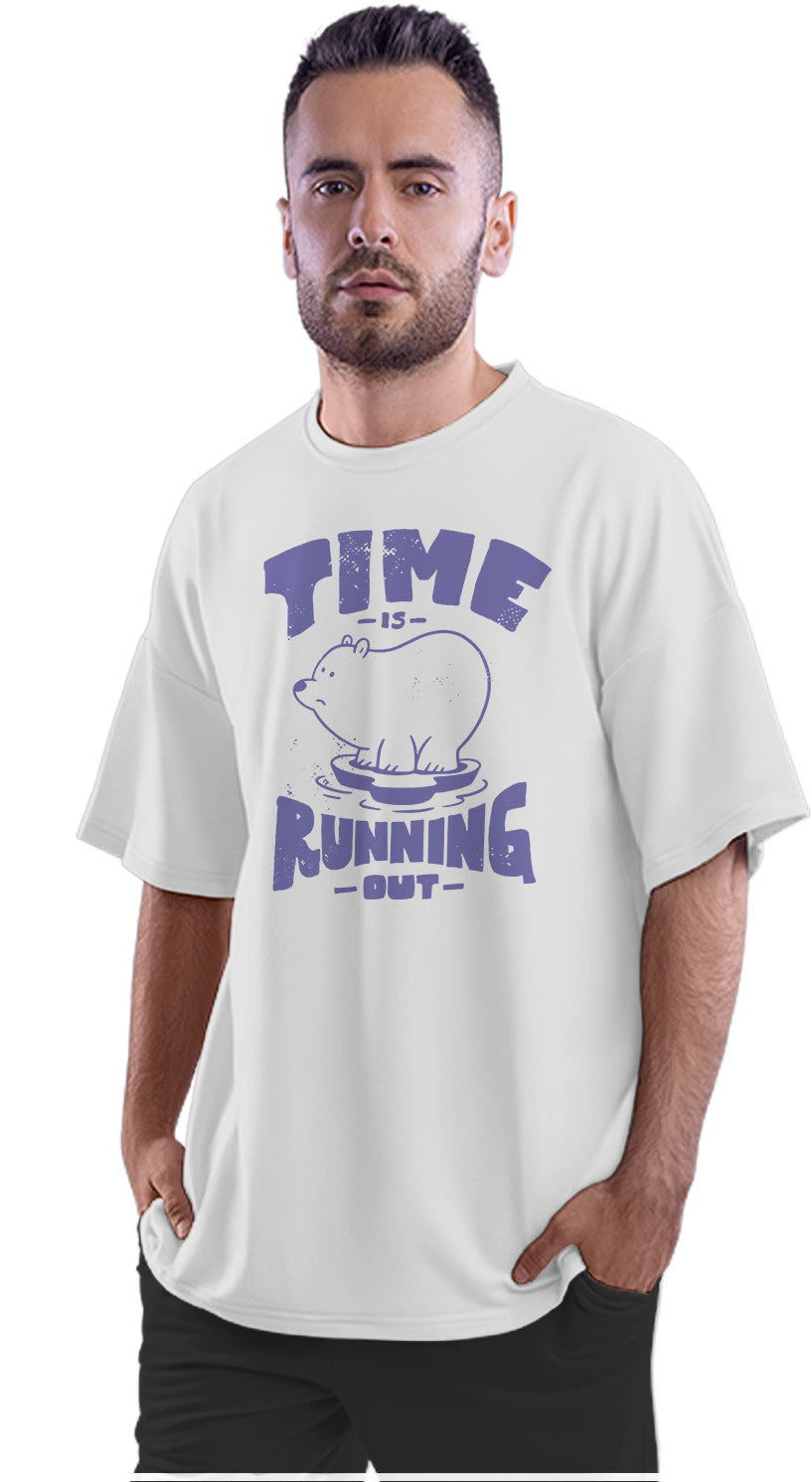 Time Is Running Out - Global Warming Oversized Unisex T-shirt