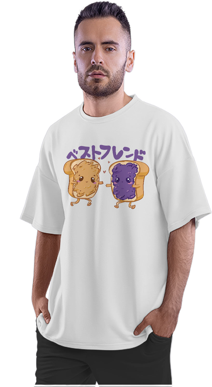 Peanut Butter & Jelly - Best Friends Oversized Unisex T-shirt