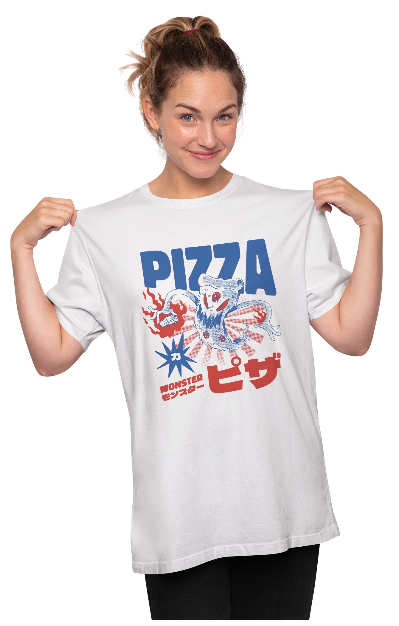 Pizza Food Monster Kaiju Oversized Unisex T-shirt