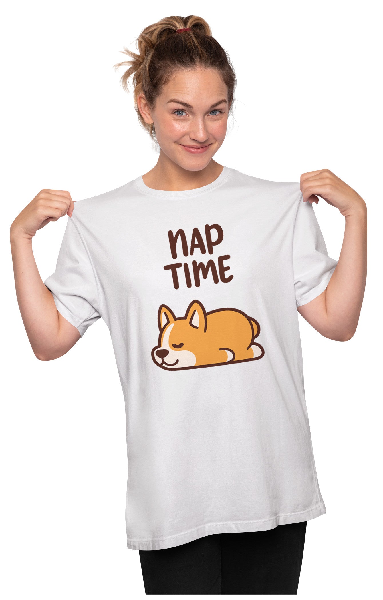 Nap Time Corgi Oversized Unisex T-shirt