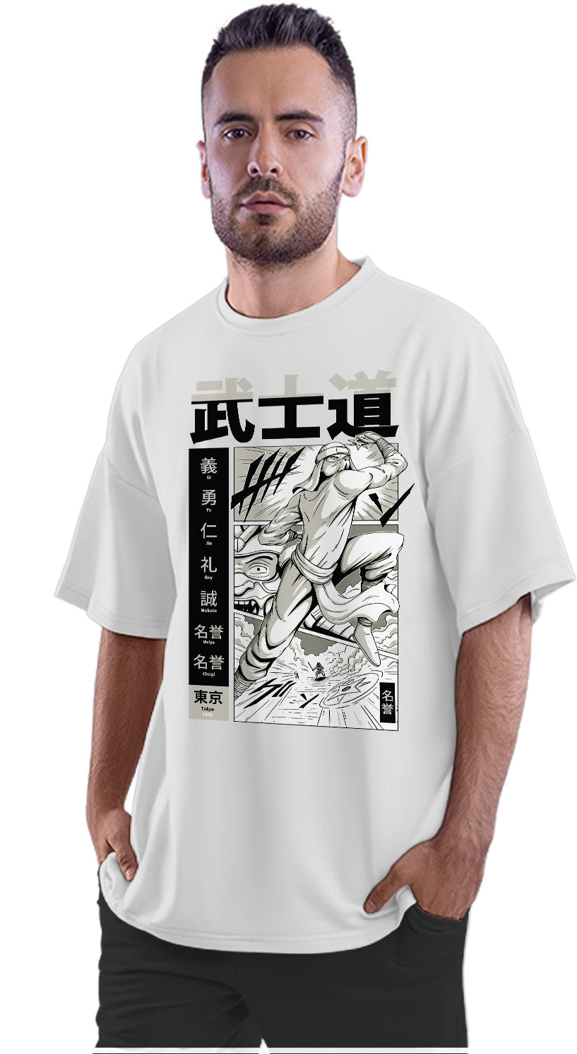 Samurai Manga Strip  - Bushido Oversized Unisex T-shirt