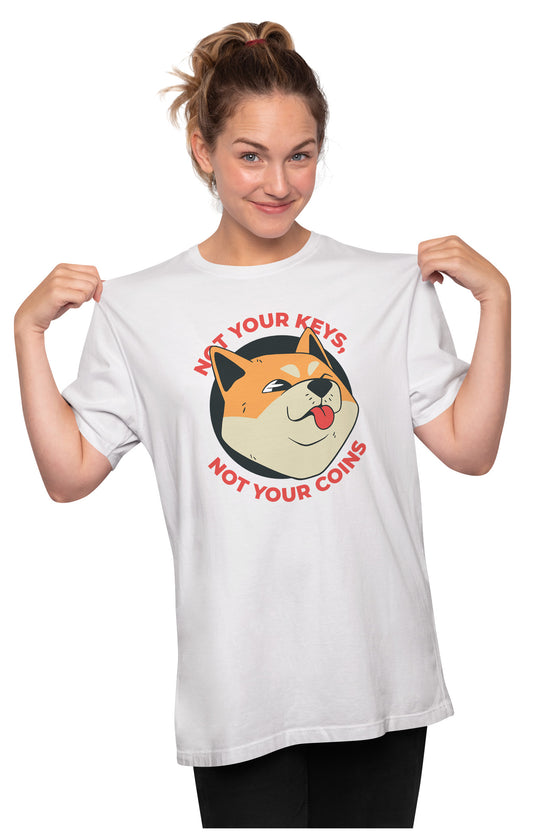 Not Your Keys, Not Your Coins - Crypto Shiba Oversized Unisex T-shirt