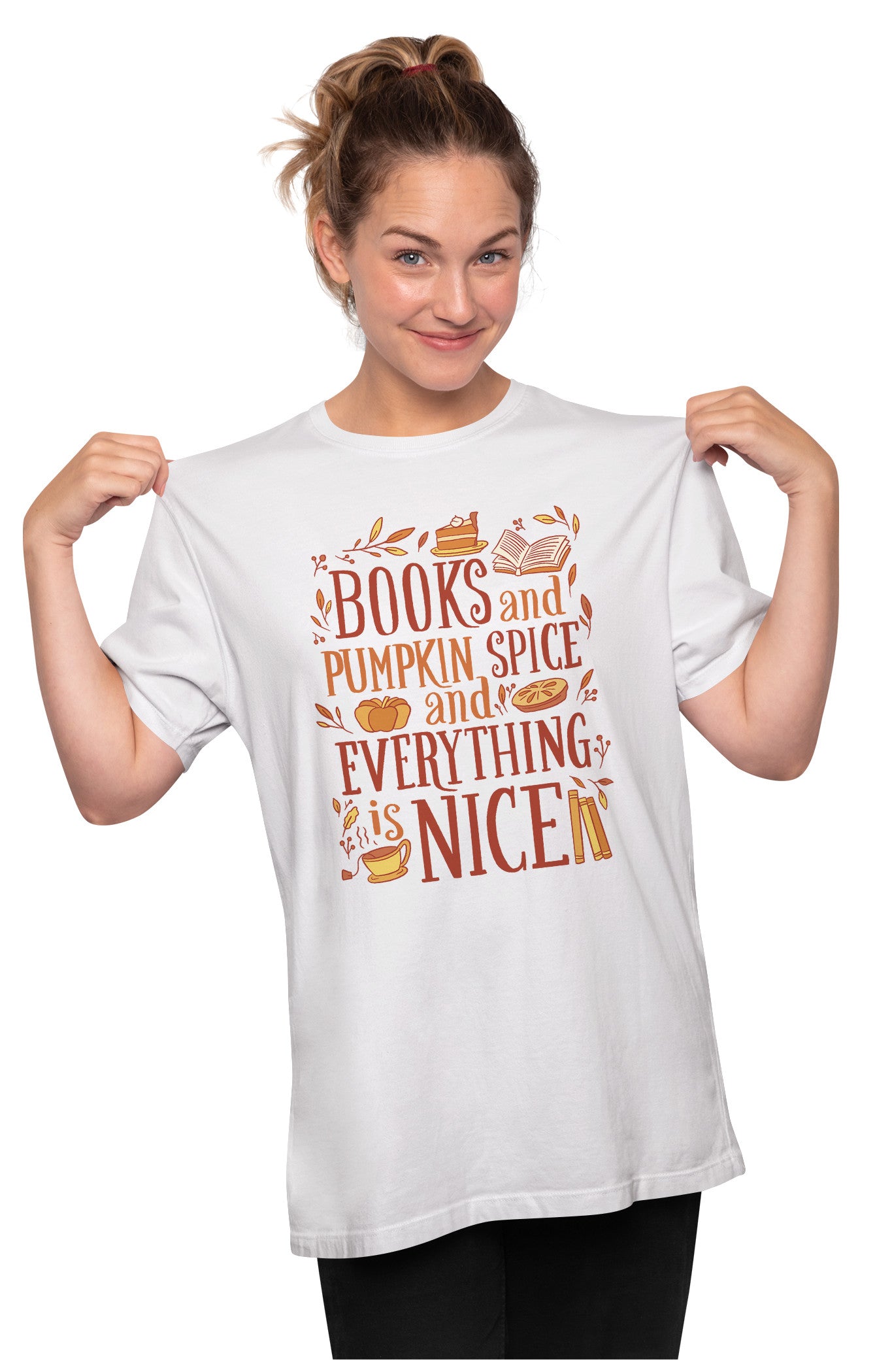 Books, Pumpkin Spice & Everything Nice Oversized Unisex T-shirt