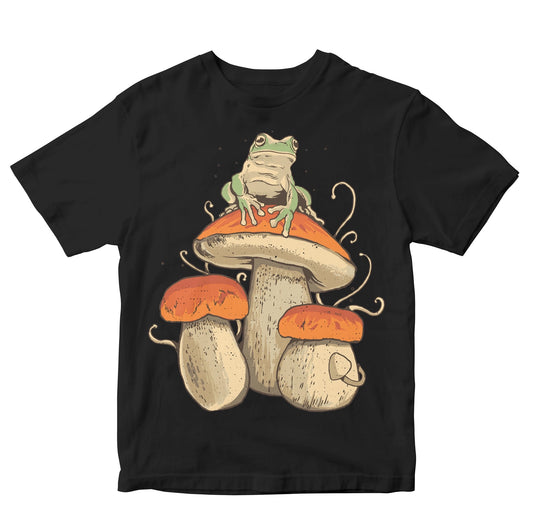 Frog On Mushroom Kids