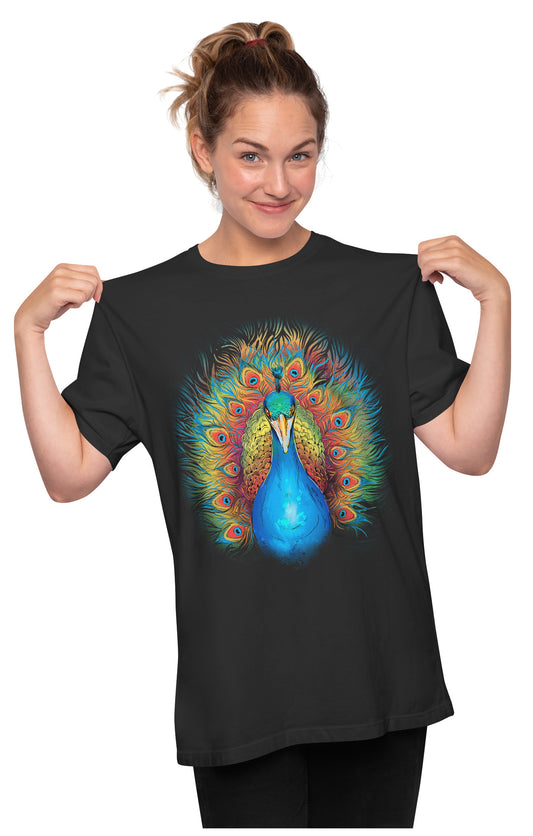 Beautiful Rainbow Peacock Illustration