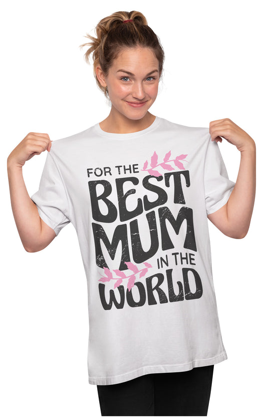 Best Mum In The World Lettering Quote